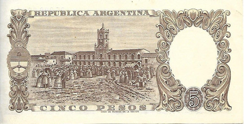 Bottero 1919 $ 5 Moneda Nacional Serie A Ex Palermo 1