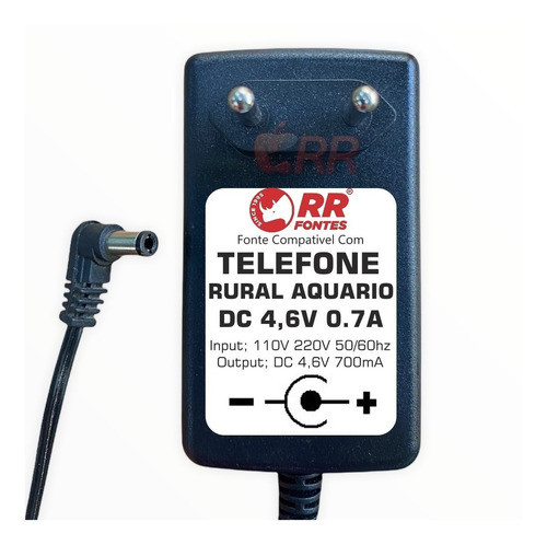 Fonte Carregador 4,6v Telefone Rural Aquário Ca40 / Ca42 1