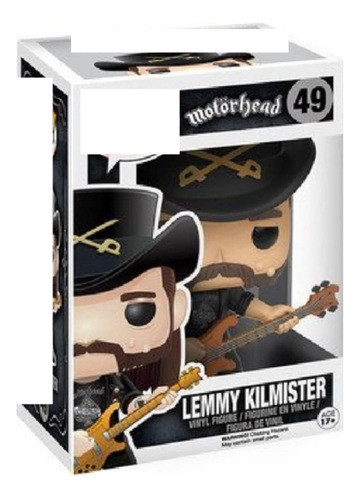 Funkoo Pop Lemmy Kilmister 49 Motorhead Rocks Lançamento 0