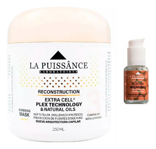 Mascara Extra Cell Plex 250ml +oleo Macadamia La Puissance 0