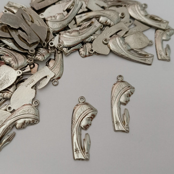 5 Dije Metal Virgen Niña Grande - Artesanias Bijou Souvenir 0