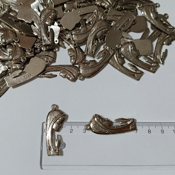 5 Dije Metal Virgen Niña Grande - Artesanias Bijou Souvenir 1