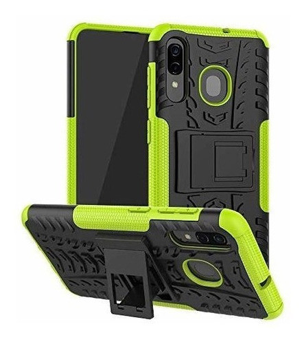 Funda Para Galaxy A20/a30/a50  Negro Y Verde 0