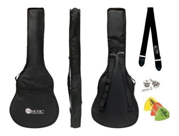 Capa Luxo Almofadada P/ Violão Flat Rozini 0