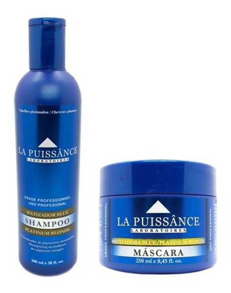 Kit Shampoo Matizador Azul + Mascara Capilar La Puissance 0