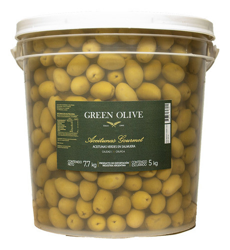 Aceitunas Verdes Green Olive N° 2 X 5 Kg. Esc. Balde 0