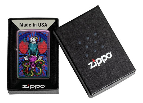 Encendedor Zippo Modelo 49600 Eagle Snake Skull Garantia. 1