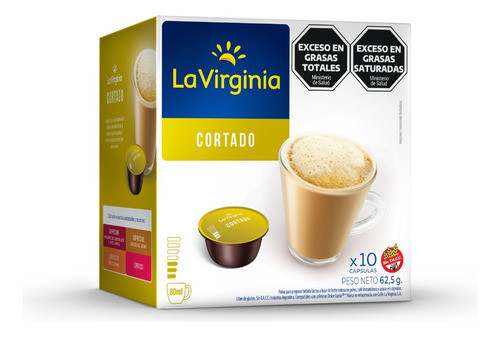 La Virginia Cápsulas Cortado. Dolce Gusto X 30 Cápsulas 1