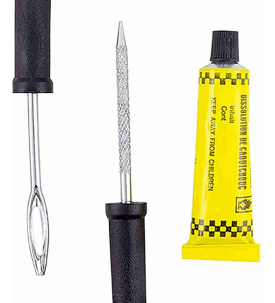 Kit Reparo Pneu Remendo Profissional Carro Moto Sem Câmara 1