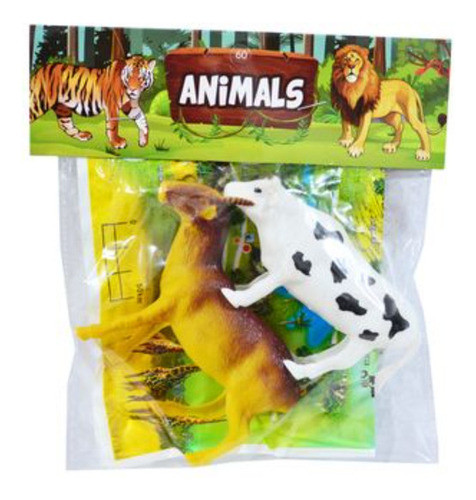 Set De Animales De La Selva 2pzs En Bolsa 17x15x4cm - 50343 0