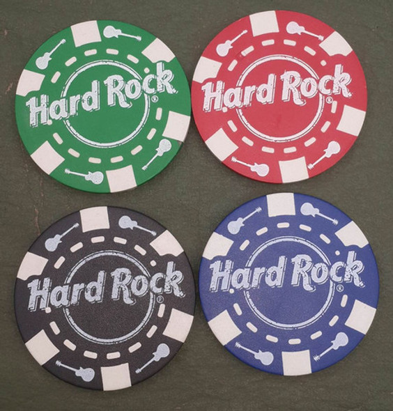 Lote De 4 Fichas De Pocker Casino Hard Rock 1