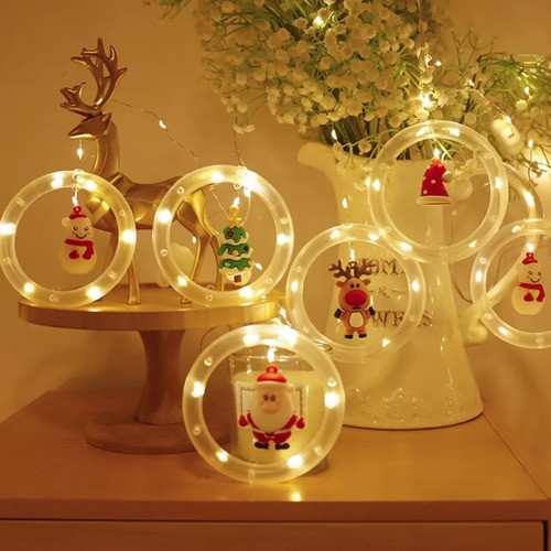 Cortina Guirnalda Luces Led Papa Noel Cálida 3 Mts 1
