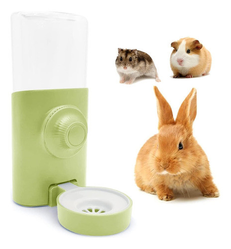 Botella De Agua Colgante Para Pequeños Animales, 600ml Verde 0