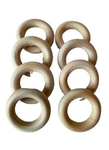 Argollas / Aros De Madera Para Artesanias De 65mm X 40 Unid 0