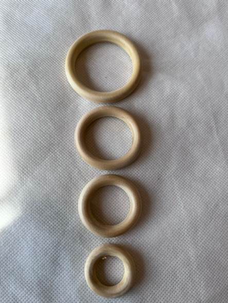 Argollas / Aros De Madera Para Artesanias De 65mm X 40 Unid 1