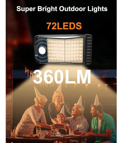 2023 Clip Mejorado En Luces Solares Ourdoor, 72 Led Luces De 1