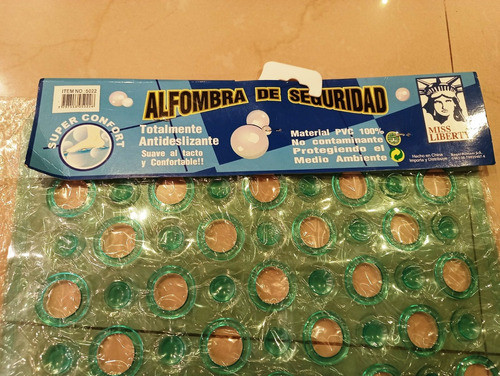 Alfombra Para Bañera Antideslizante Pvc C/ventosas 60x37 Cm 1