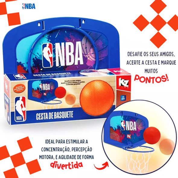 Cesta De Basquete Pendurar Original Nba Infantil Brinquedo 1