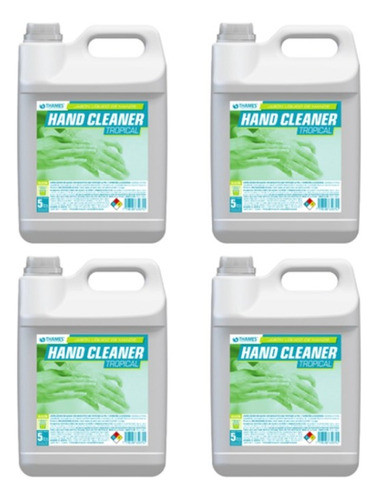 Jabón Líquido Para Manos 5 Lts. Hand Cleaner Tropical Pack 4 0