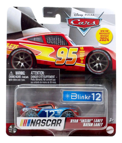 Disney Cars - Ryan Inside Laney - Serie  Nascar - Mattel - 1