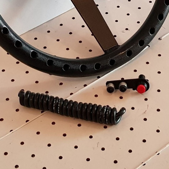 Kit Boton Largada + Soporte +cable Para Volante 1/4 De Milla 1