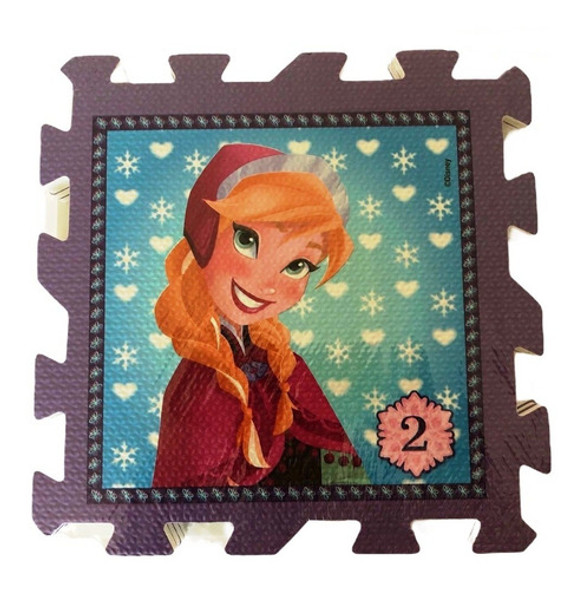 Alfombra Goma Eva Puzzle 9 Piezas 30x30 Frozen Disney 0