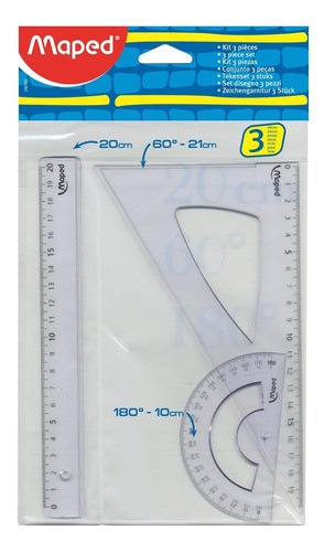 Kit Geométrico Eco 3 Piezas De 20cmts (x3 Unid.) Maped 0