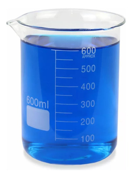Copo Becker 600ml De Vidro Forma Baixa Bequer 0