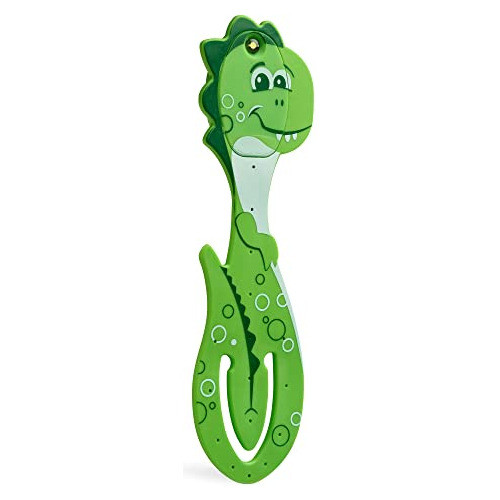 Luz Led De Lectura -marcador De Libros A Pilas Dino Verde 1