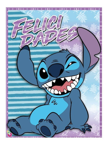 Afiche Feliz Cumple Stitch Cotillón 1