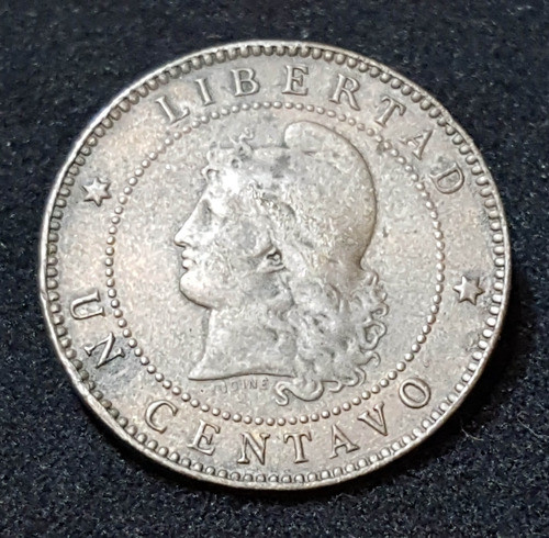 Moneda Argentina 1 Centavo. Patacón. Cobre. Año 1891. 55064 1