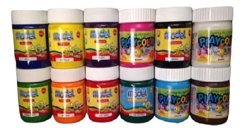 Tempera Escolar Pote 250 Grs Playcolor/model/ Acuarel X 6 0