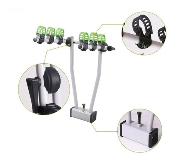 Soporte Bicicletas Auto Rack Carrier Plegable Para 3/45kgs 1