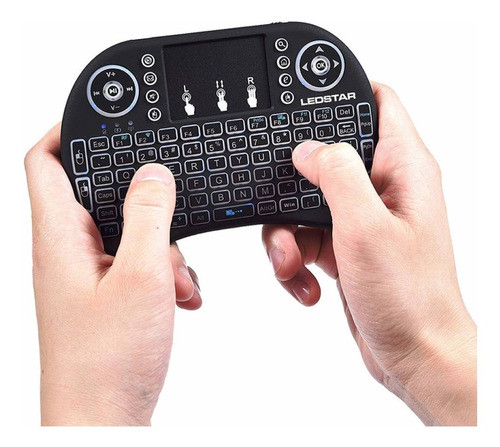 Teclado Mini Wireless Para Smart Tv Control Remoto Con Luz 0