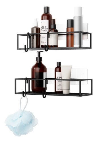 Organizador Negro De Ducha X2 Cubiko 0