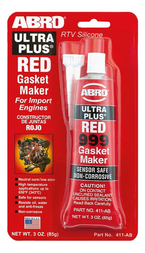Sellador De Silicona Para Motores A Altas Temperaturas Rojo 0