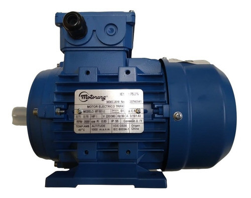 Motor Electrico Motorarg Trifasico 3000rpm 1hp Carcaza C80 0