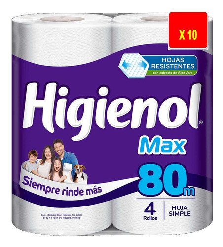 Papel Higiénico Nuevo Higienol Max Manzanilla 80 m - Bolsón 0