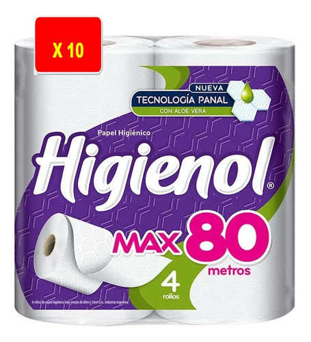 Papel Higiénico Nuevo Higienol Max Manzanilla 80 m - Bolsón 1