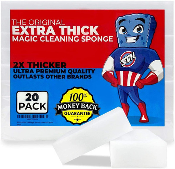 20 Esponjas De Limpieza Multisuperficie De Melamina Stk 0