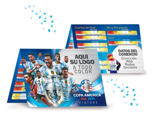 Fixture Copa América 2024 Usa Con Tu Logo Marca Datos X45 U. 0