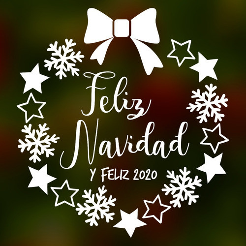 Vinilo Autoadhesivo Navidad Frase Con Guirnalda 1