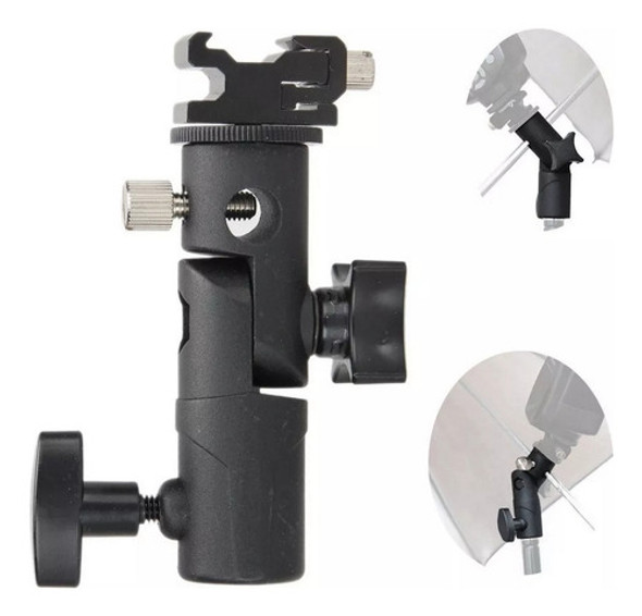 Suporte P/ Flash Tripés Sombrinha Softbox Metálico Adaptador 0