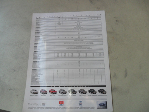 Folleto Ford Ranger Pick Up No F100 Antiguo No Manual 2000 1