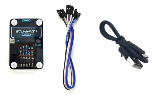 Programador Gravador Stm8 Stm32 St Link V2.1 Nfe + Cabo Usb 0
