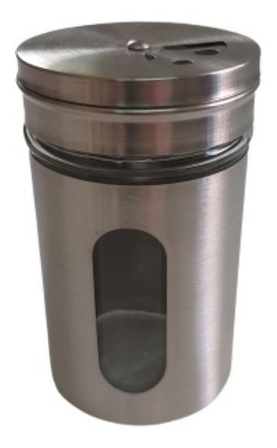 Saleiro E Pimenteiro Com Visor Em Aço Inox - Unyhome 1