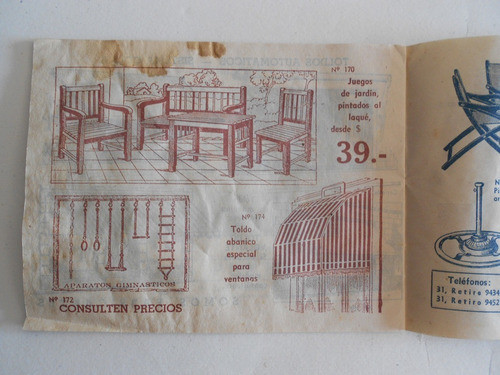 Catálogo 1940 Casa Perel Toldos Carpas 1