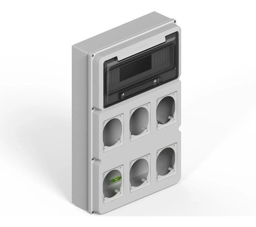Caja Ip65 P/ Tablero Obra 12 Din - 6 Tomas Genrod 0