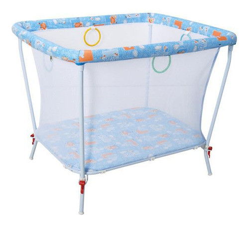 Cercadinho Para Bebê - Dobrável - Azul - Tubline 0