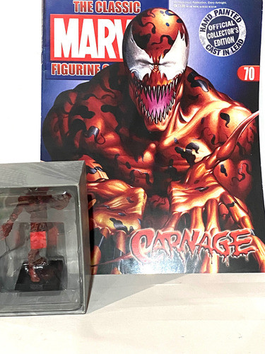 Eaglemoss Marvel Carnage #70 Plomo Importado + Revista 1